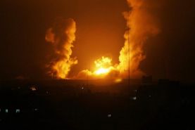 جنگنده های رژیم صهیونیستی  نوار غزه را مورد هدف قرار دادند 