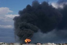انفجار و آتش سوزی در تأسیسات لجستیکی حیفا